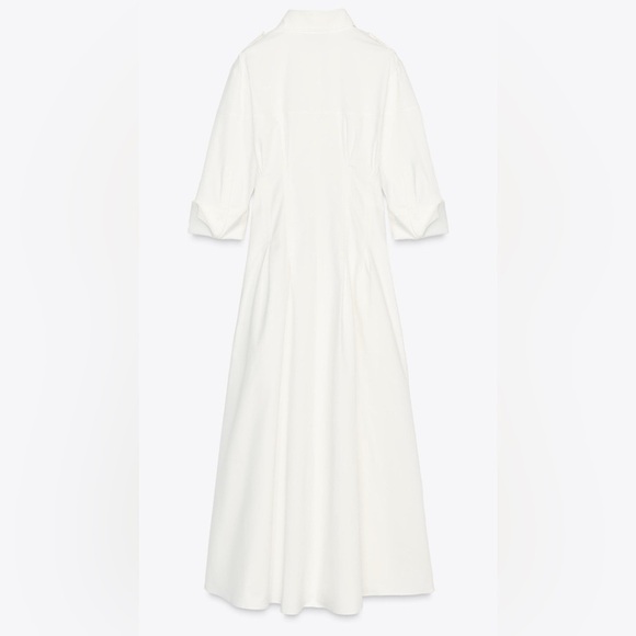 Zara Midi Shirt Dress in Snow White Women’s Size XS - Picture 5 of 12